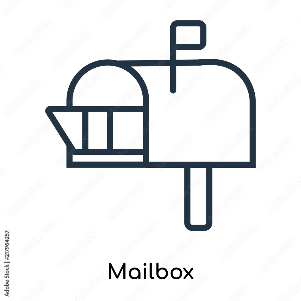 Poster mailbox icon isolated on white background. modern and editable mailbox icon. simple icons vector ill