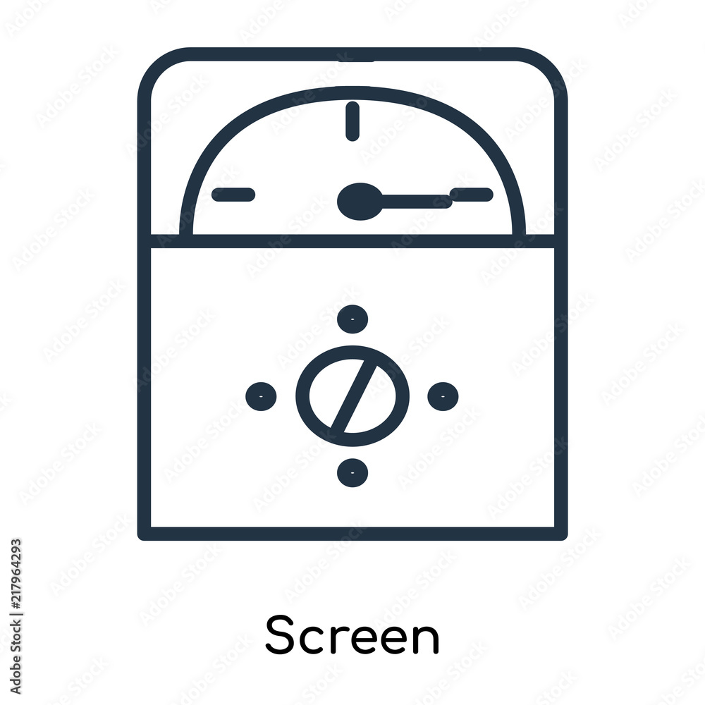 Poster screen icons isolated on white background. modern and editable screen icon. simple icon vector illus