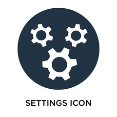 settings icon isolated on white background. Simple and editable settings icons. Modern icon vector illustration.