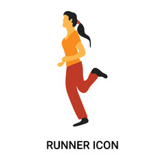 runner icon isolated on white background. Simple and editable runner icons. Modern icon vector illustration.