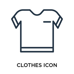 clothes icon isolated on white background. Simple and editable clothes icons. Modern icon vector illustration.