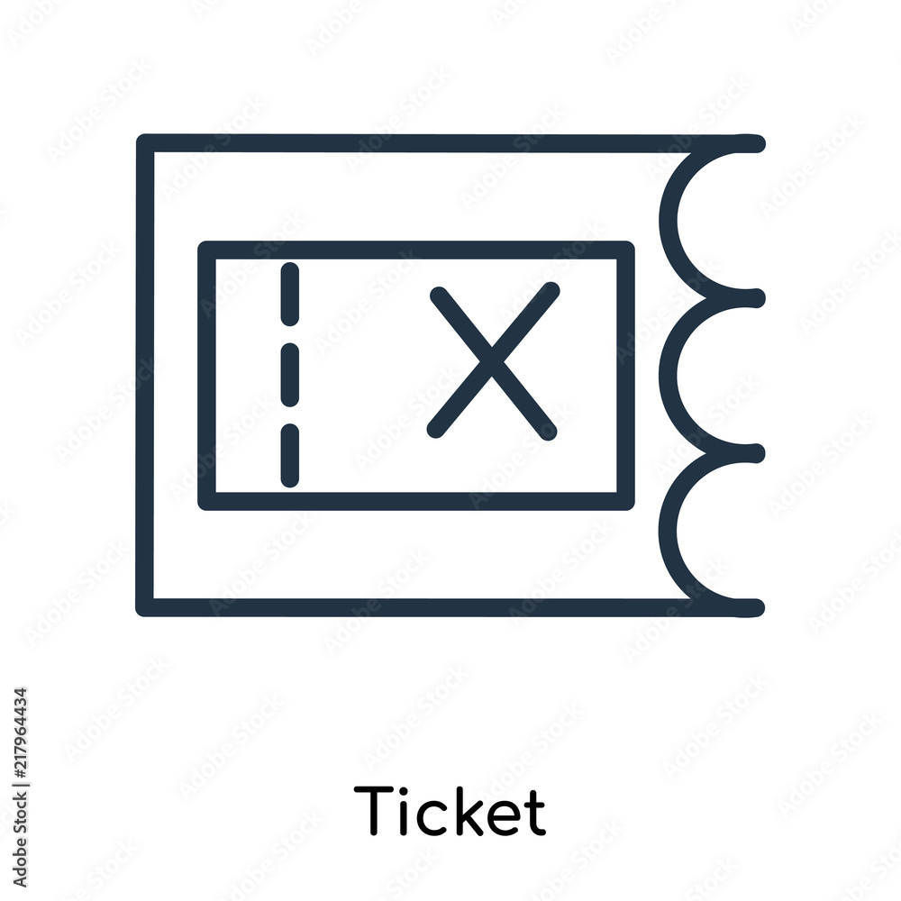 Poster ticket icon isolated on white background. modern and editable ticket icon. simple icons vector illus