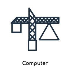 computer icons isolated on white background. Modern and editable computer icon. Simple icon vector illustration.