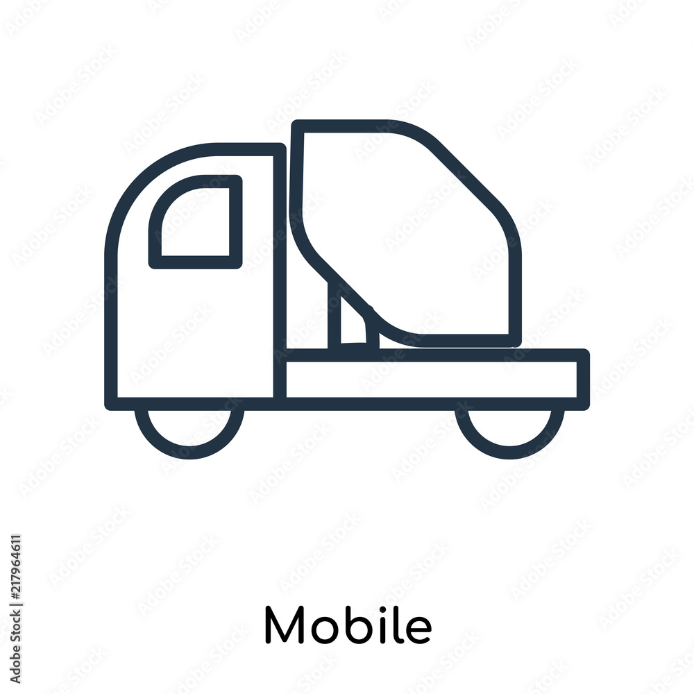 Poster mobile icons isolated on white background. modern and editable mobile icon. simple icon vector illus
