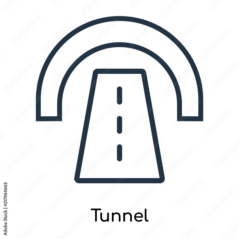 Poster tunnel icon isolated on white background. modern and editable tunnel icon. simple icons vector illus