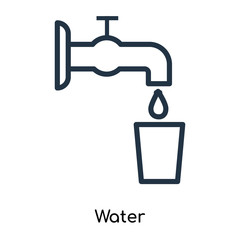 water icons isolated on white background. Modern and editable water icon. Simple icon vector illustration.