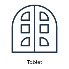 tablet icons isolated on white background. Modern and editable tablet icon. Simple icon vector illustration.