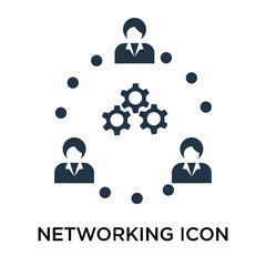 networking icon isolated on white background. Simple and editable networking icons. Modern icon vector illustration.