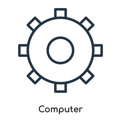 computer icons isolated on white background. Modern and editable computer icon. Simple icon vector illustration.