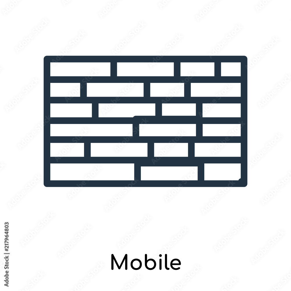 Poster mobile icons isolated on white background. modern and editable mobile icon. simple icon vector illus