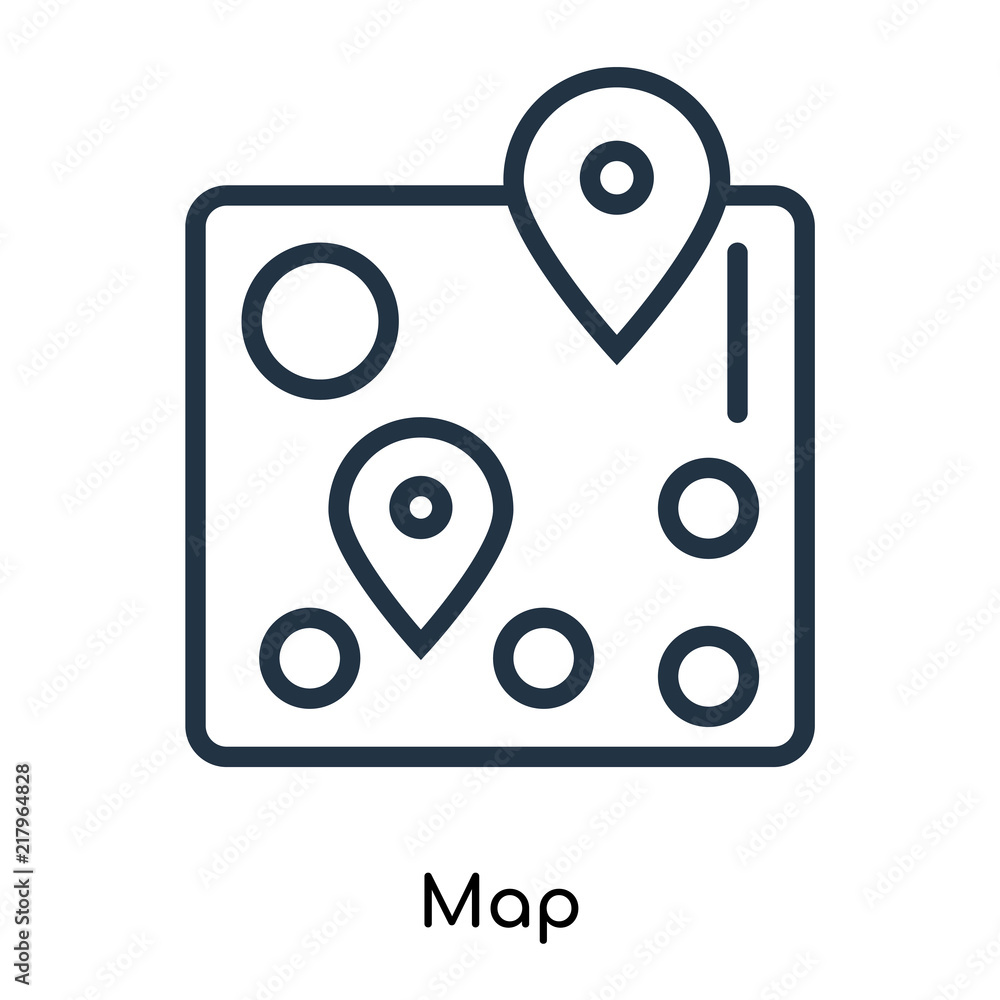 Poster map icon isolated on white background. modern and editable map icon. simple icons vector illustratio