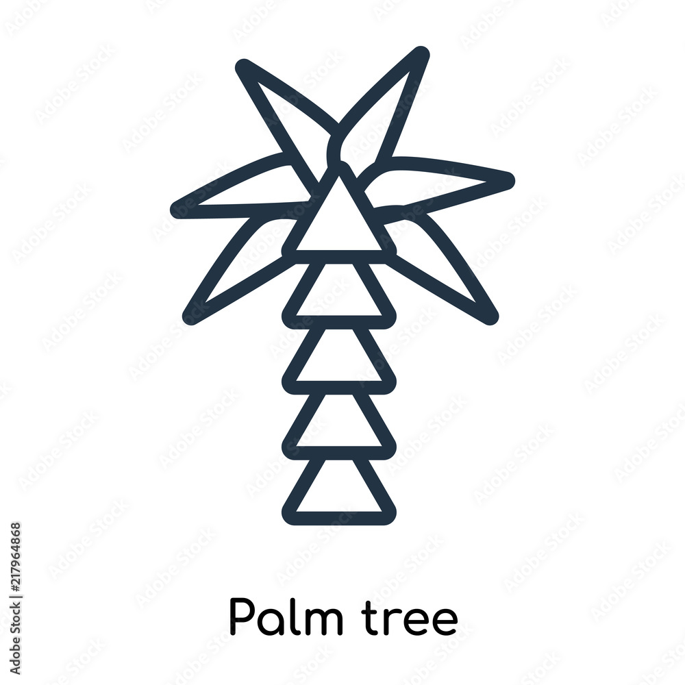 Poster palm tree icon isolated on white background. modern and editable palm tree icon. simple icons vector