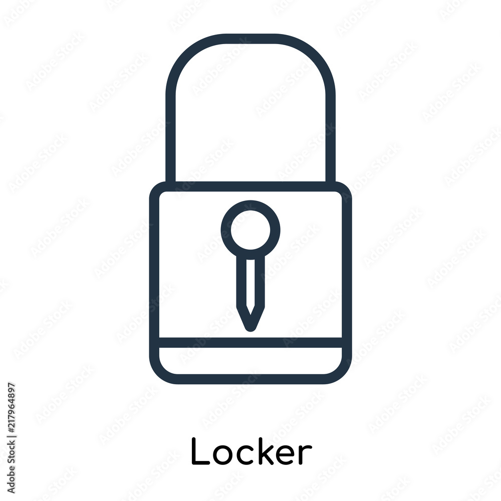 Poster locker icon isolated on white background. modern and editable locker icon. simple icons vector illus