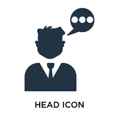 head icon isolated on white background. Simple and editable head icons. Modern icon vector illustration.