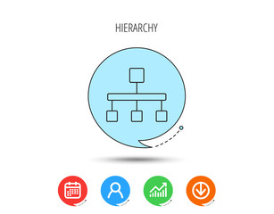 Hierarchy icon. Organization chart sign.