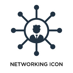 networking icon isolated on white background. Simple and editable networking icons. Modern icon vector illustration.