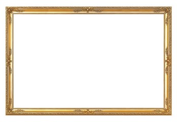 Golden frame for paintings, mirrors or photo