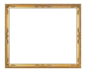 Golden frame for paintings, mirrors or photo