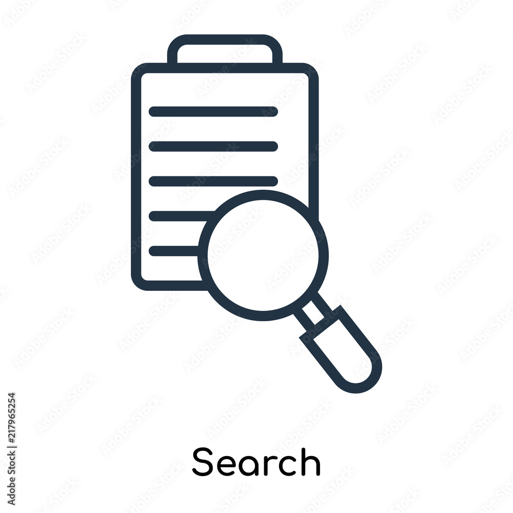 Poster search icon isolated on white background. modern and editable search icon. simple icons vector illus
