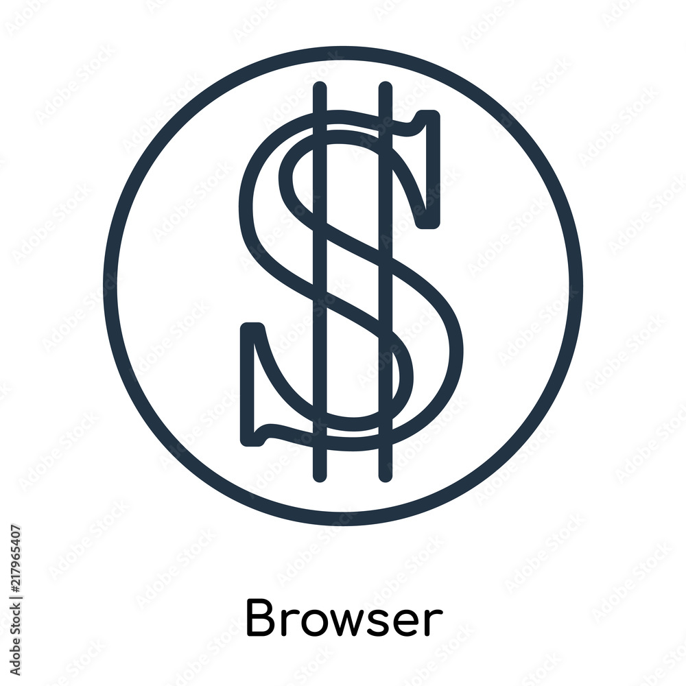 Poster browser icons isolated on white background. modern and editable browser icon. simple icon vector ill