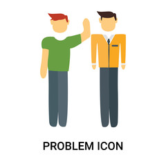 problem icon isolated on white background. Simple and editable problem icons. Modern icon vector illustration.