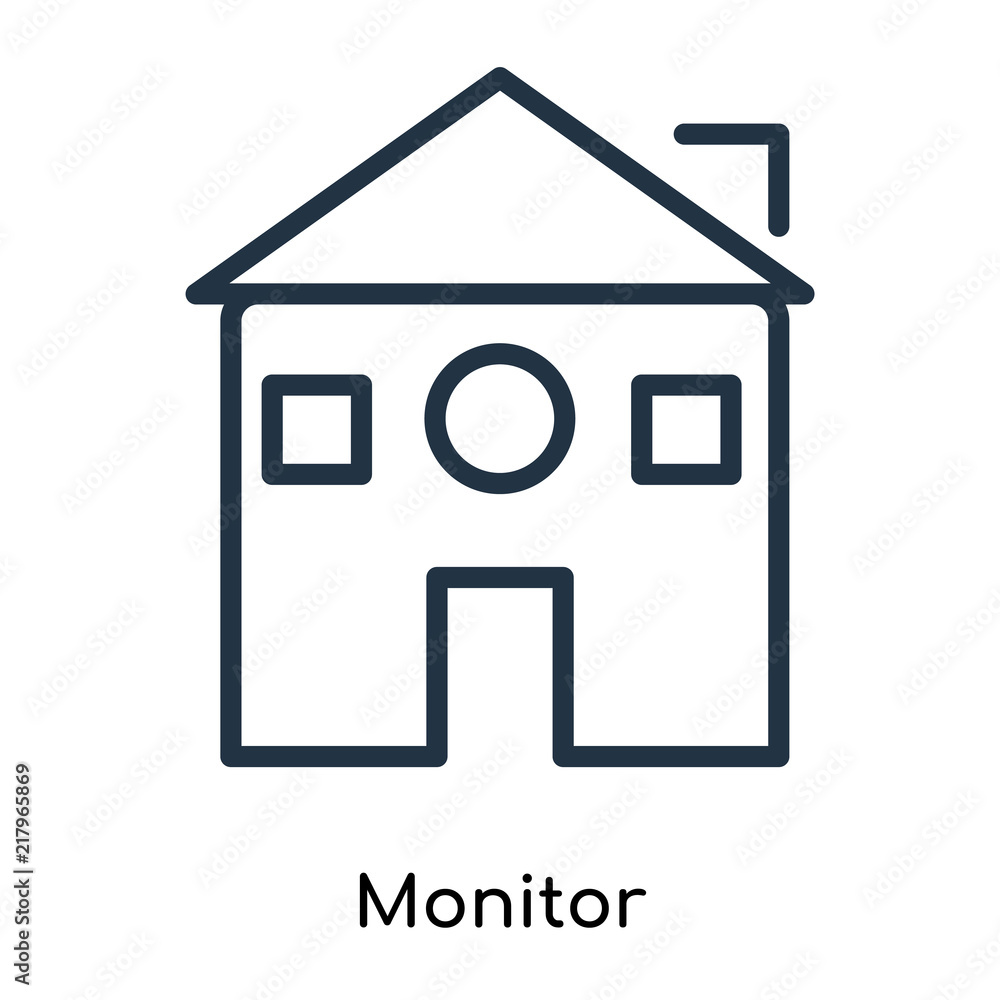 Poster monitor icons isolated on white background. modern and editable monitor icon. simple icon vector ill