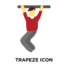 trapeze icon isolated on white background. Simple and editable trapeze icons. Modern icon vector illustration.