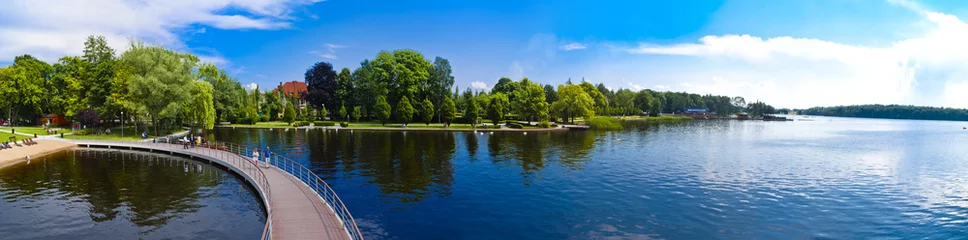 Fotobehang Panorama of the Lake in Szczecinek - Landscape in Poland © Łukasz Blechman