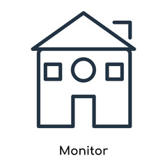 monitor icons isolated on white background. Modern and editable monitor icon. Simple icon vector illustration.