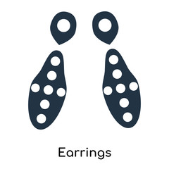 earrings icons isolated on white background. Modern and editable earrings icon. Simple icon vector illustration.