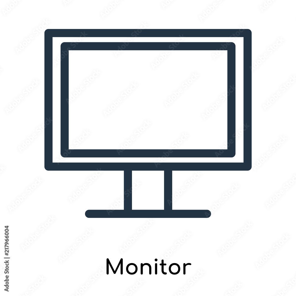 Poster monitor icons isolated on white background. modern and editable monitor icon. simple icon vector ill