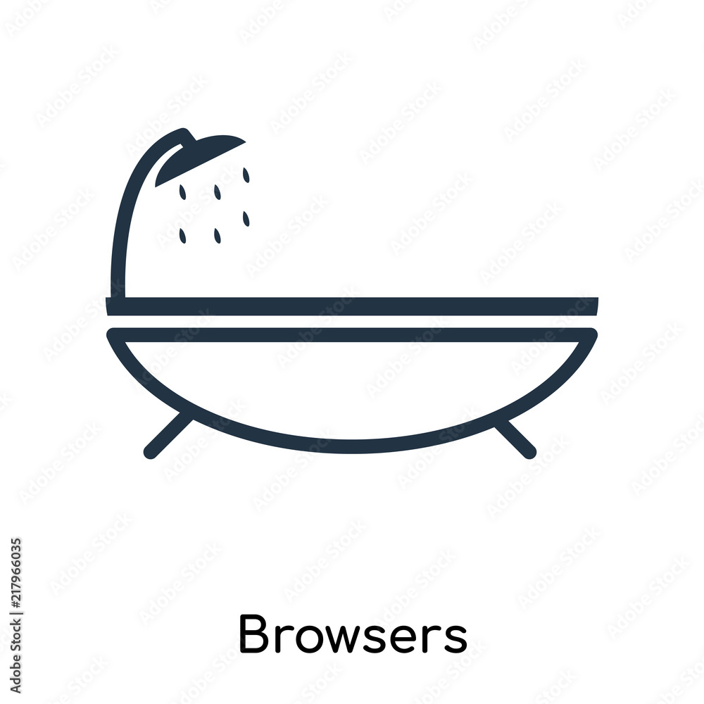 Poster browsers icons isolated on white background. modern and editable browsers icon. simple icon vector i