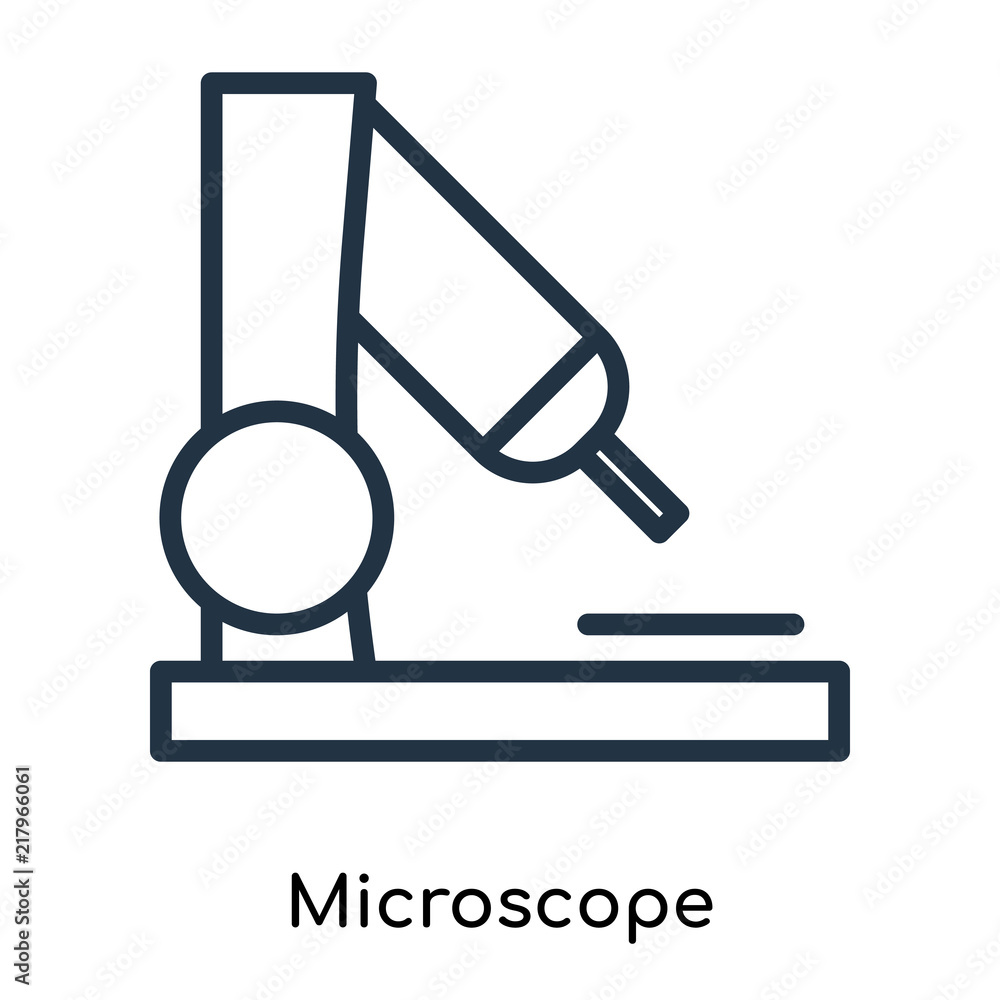 Poster microscope icons isolated on white background. modern and editable microscope icon. simple icon vect