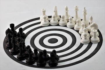 Chess is an ancient logical strategy game. A Darts game of accuracy.