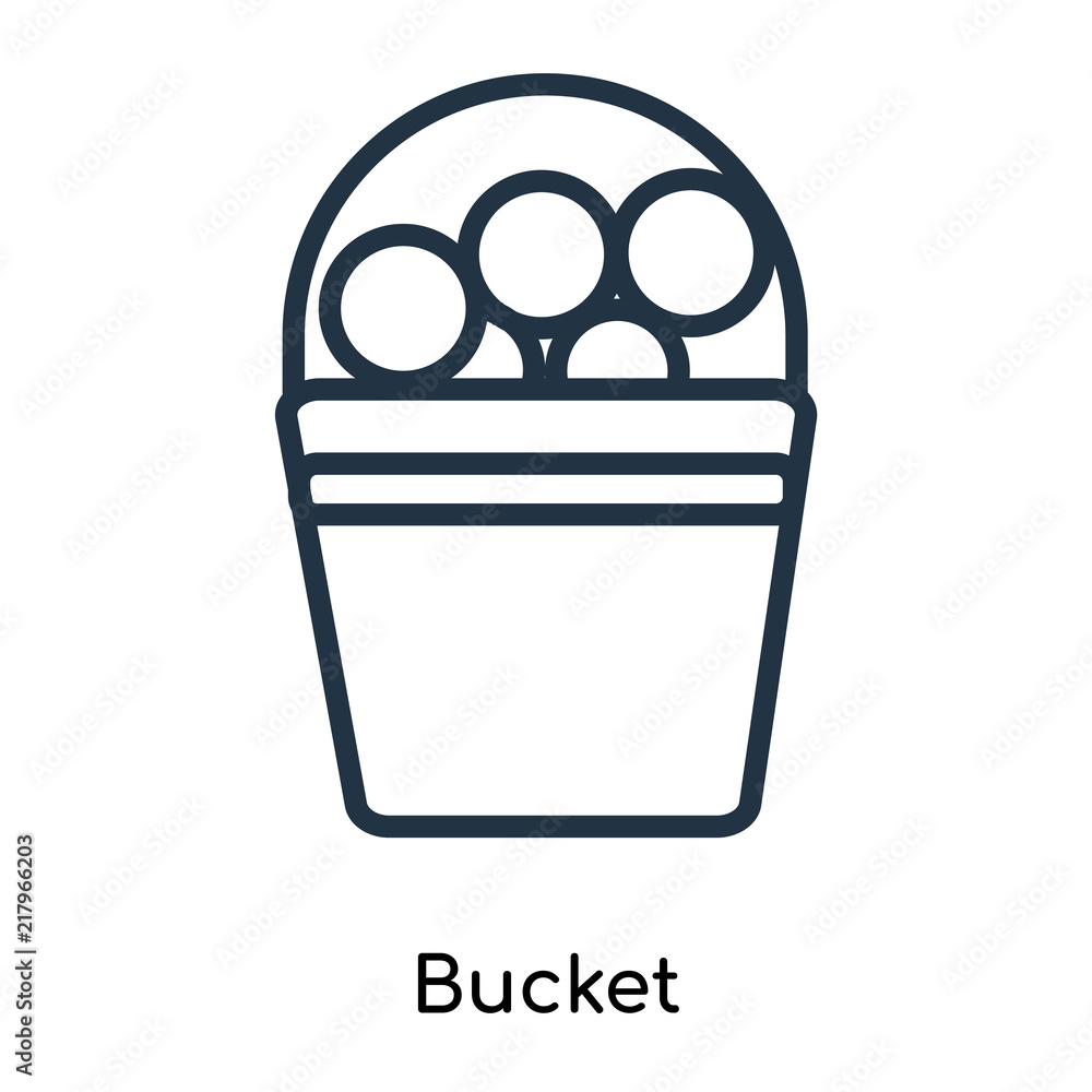 Poster bucket icon isolated on white background. modern and editable bucket icon. simple icons vector illus