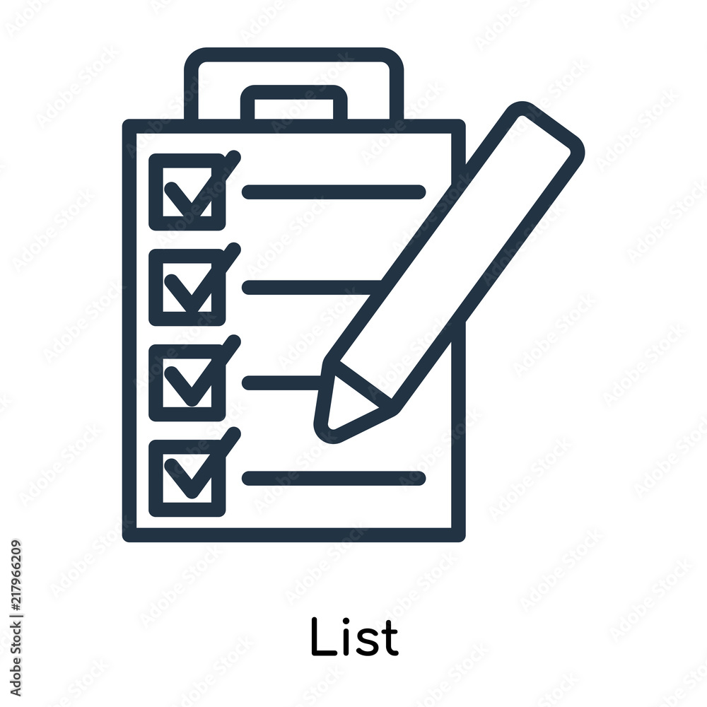 Poster list icon isolated on white background. modern and editable list icon. simple icons vector illustrat
