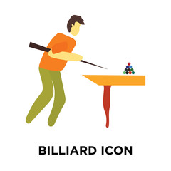 billiard icon isolated on white background. Simple and editable billiard icons. Modern icon vector illustration.