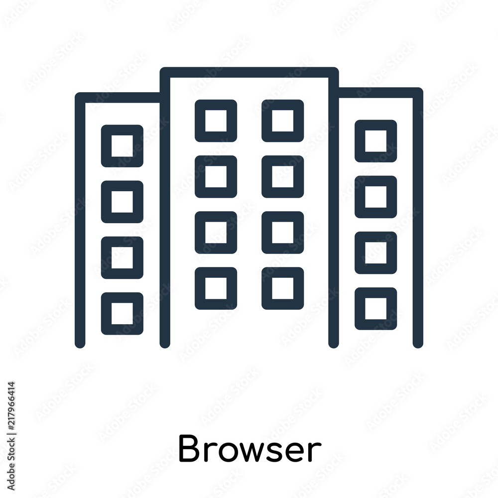 Poster browser icons isolated on white background. modern and editable browser icon. simple icon vector ill