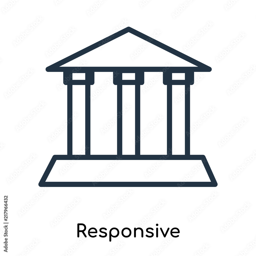 Poster responsive icons isolated on white background. modern and editable responsive icon. simple icon vect