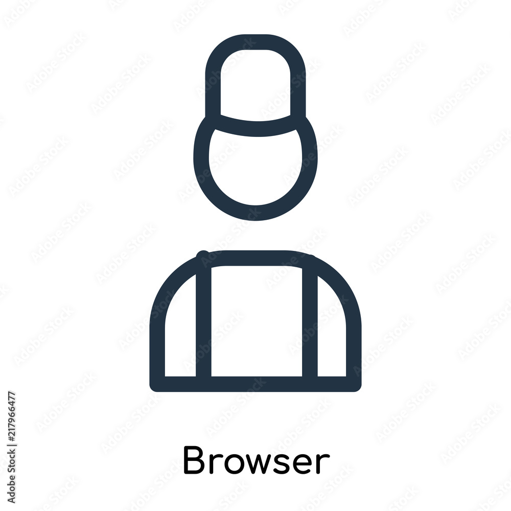 Poster browser icons isolated on white background. modern and editable browser icon. simple icon vector ill