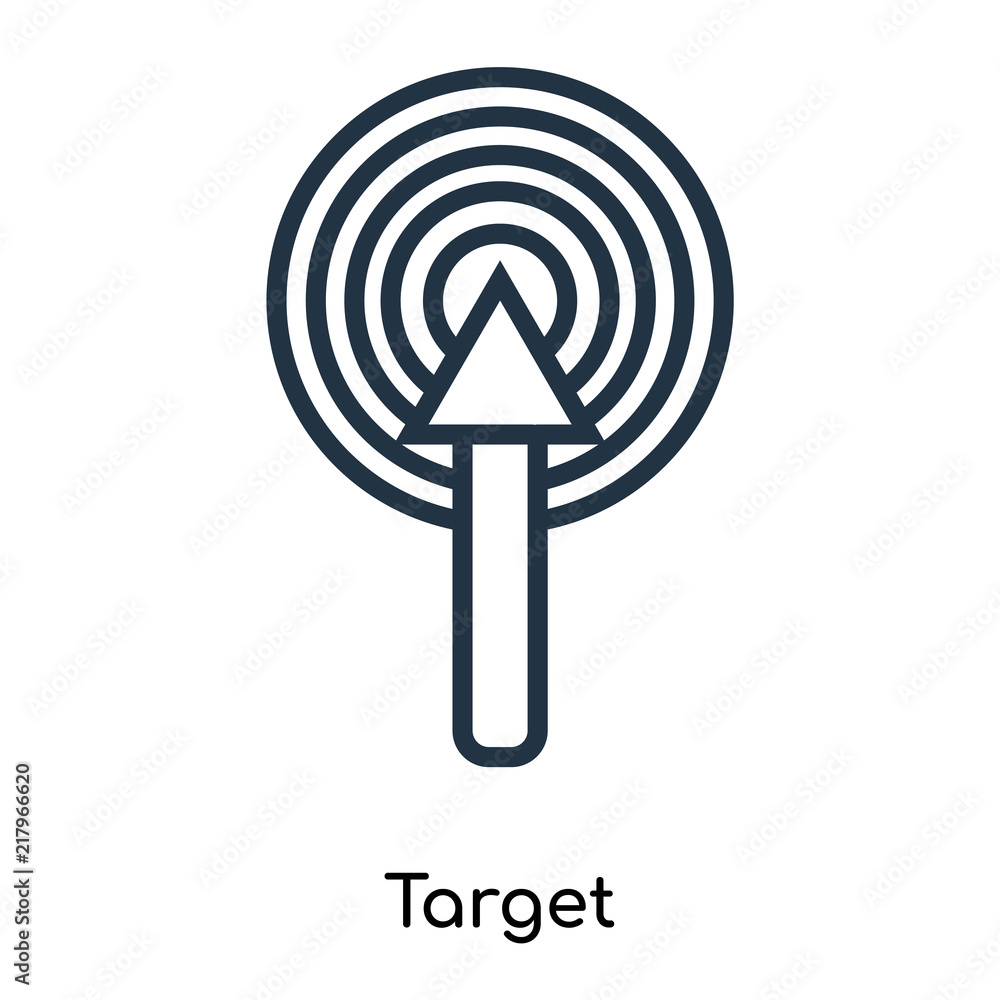 Aufkleber target icon isolated on white background. modern and editable target icon. simple icons vector illus
