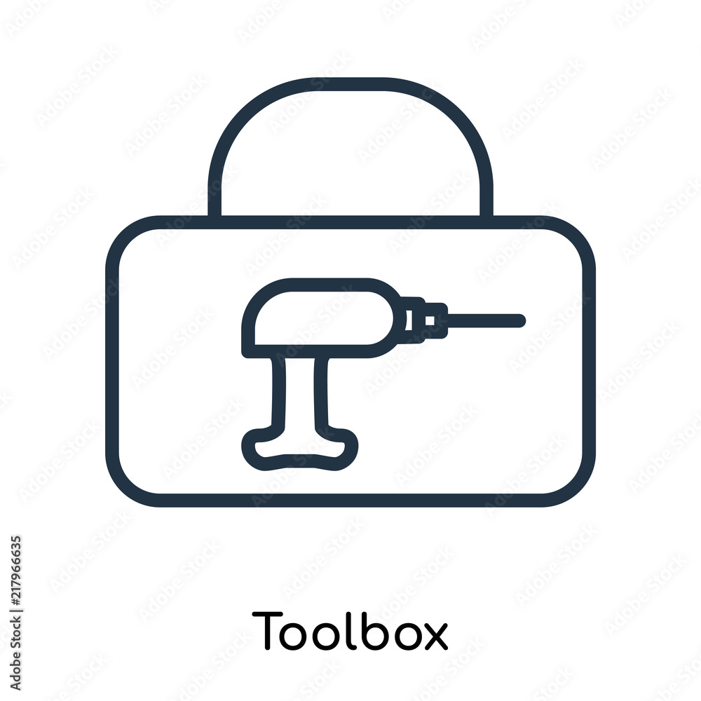 Poster toolbox icons isolated on white background. modern and editable toolbox icon. simple icon vector ill