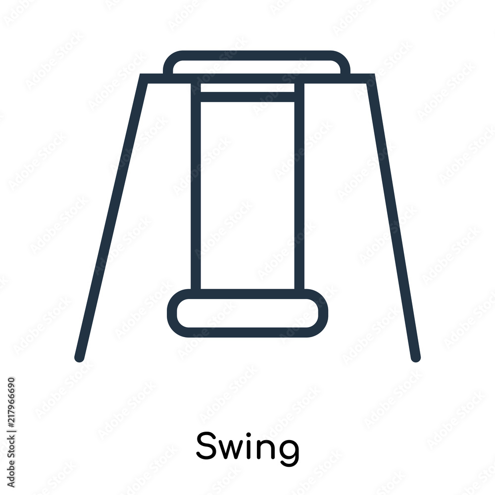 Poster swing icon isolated on white background. modern and editable swing icon. simple icons vector illustr