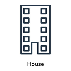 house icons isolated on white background. Modern and editable house icon. Simple icon vector illustration.