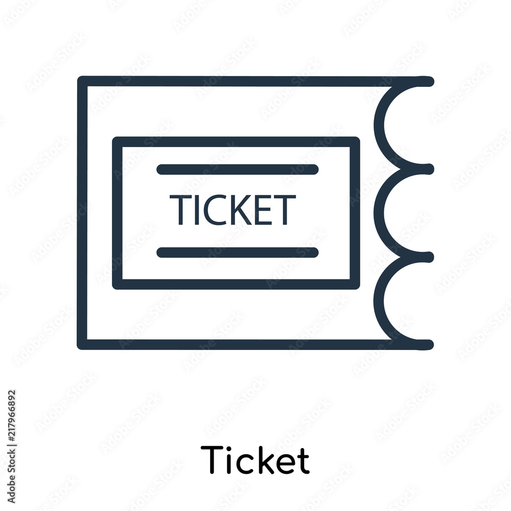 Poster ticket icon isolated on white background. modern and editable ticket icon. simple icons vector illus