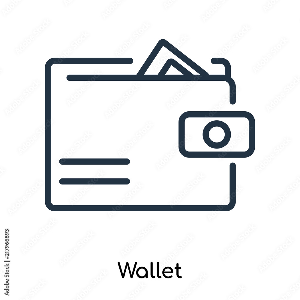 Poster wallet icon isolated on white background. modern and editable wallet icon. simple icons vector illus