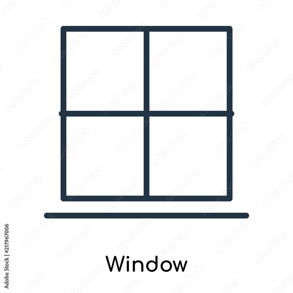 Poster window icons isolated on white background. modern and editable window icon. simple icon vector illus