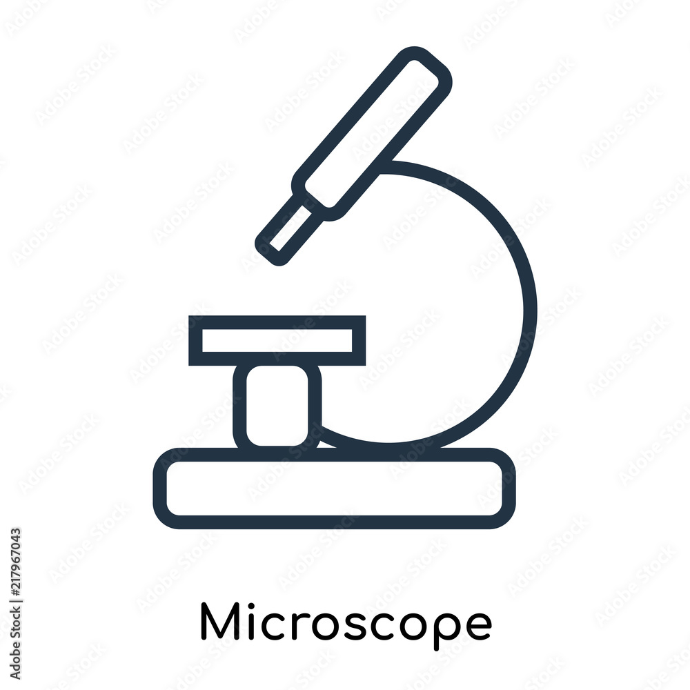 Poster microscope icon isolated on white background. modern and editable microscope icon. simple icons vect