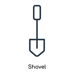 shovel icons isolated on white background. Modern and editable shovel icon. Simple icon vector illustration.