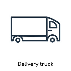 delivery truck icons isolated on white background. Modern and editable delivery truck icon. Simple icon vector illustration.